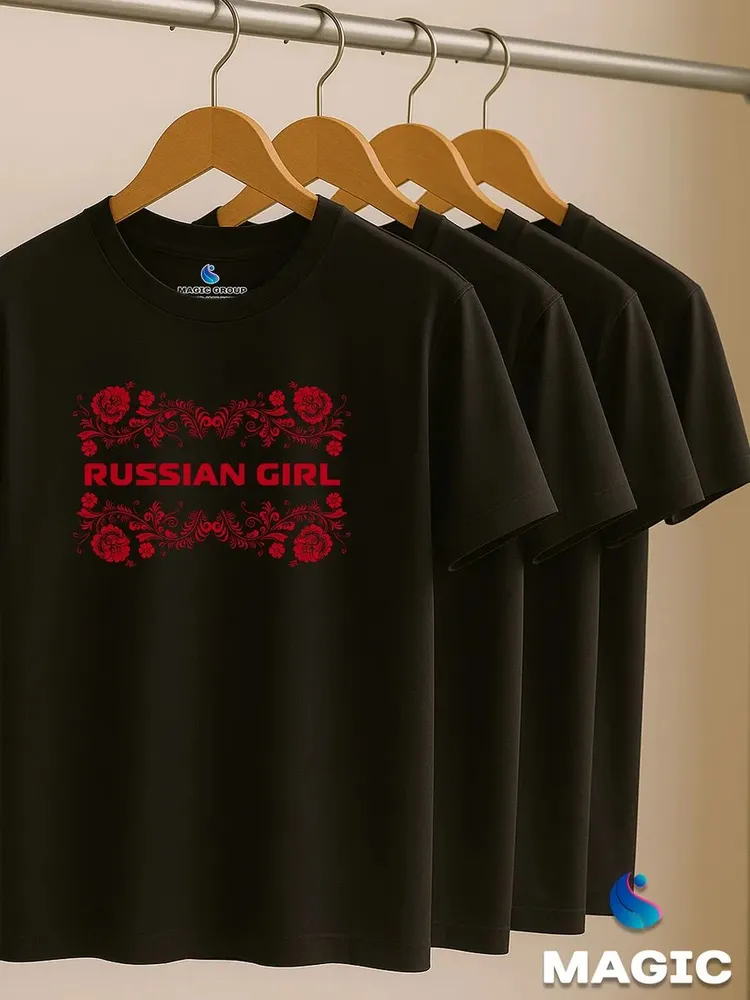 Футболка хлопковая Russian Girl — фото 6