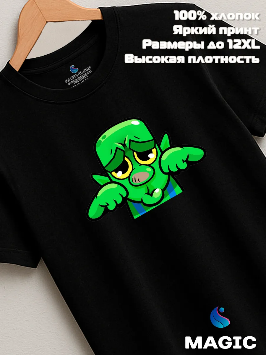 Футболка Clash Royale черная яркий принт хлопок — фото 7