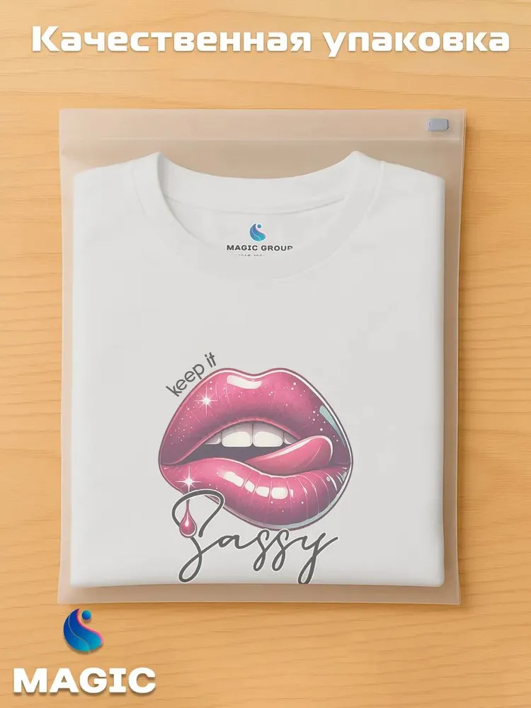 Футболка с губами Sassy Lips — фото 5