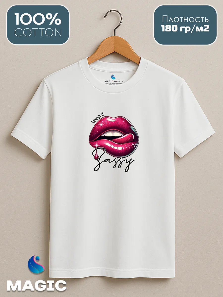 Футболка с губами Sassy Lips — фото 8