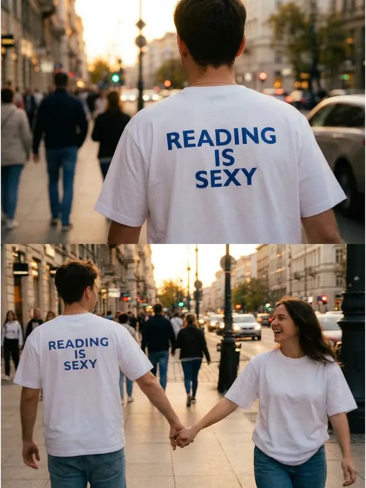 Футболка с принтом Reading is sexy — фото 5