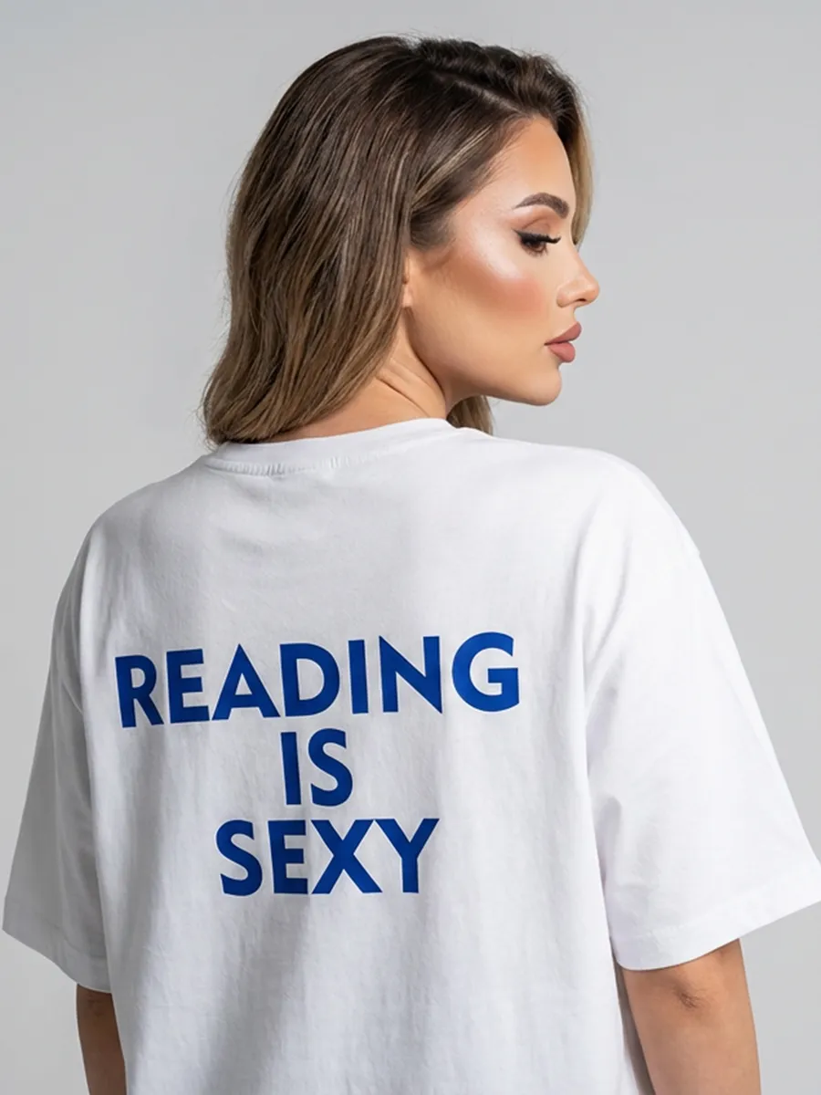 Футболка с принтом Reading is sexy — фото 7
