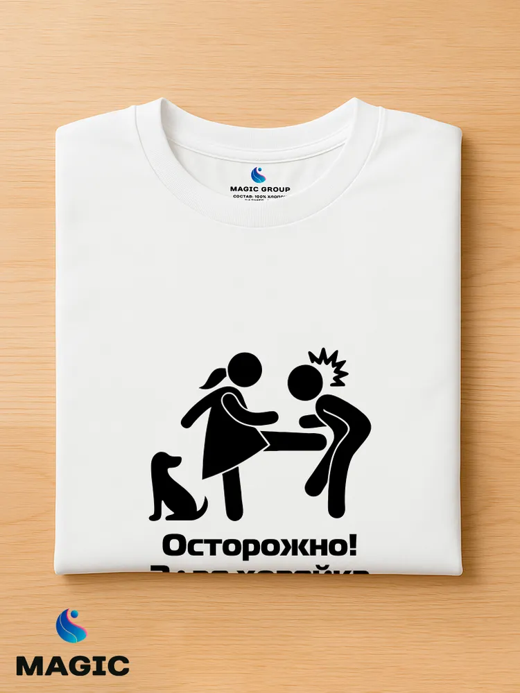 Футболка с принтом хлопковая Злая собака — фото 4