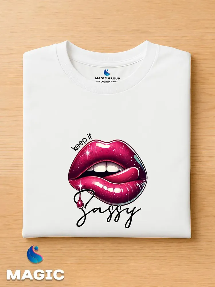 Футболка с губами Sassy Lips — фото 4